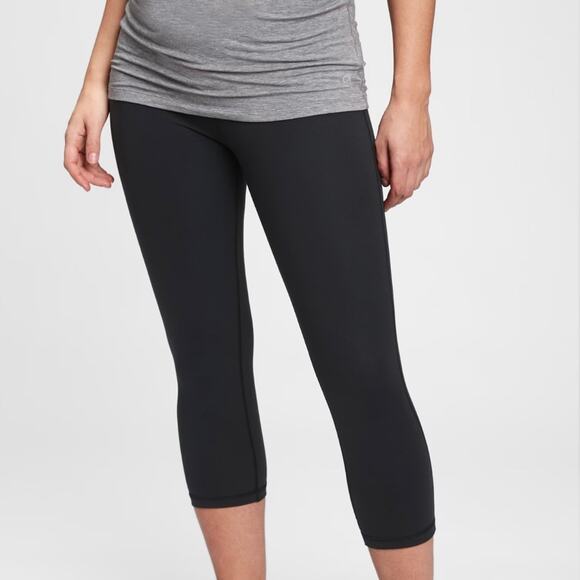 GAP GAPFIT Black Blackout Under Belly Maternity Pregnancy Capris Size XXL - Picture 10 of 12